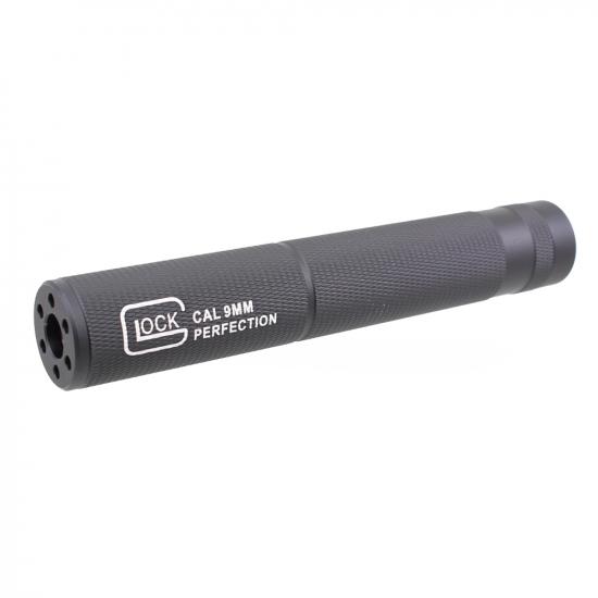 SAA Glock チェッカーサイレンサー (Φ35×190mm/14mm逆ネジ) BK逆ネジ) BK