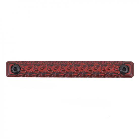 M-LOK対応 G10 レールカバー 3-Slot Stipple / Black Red