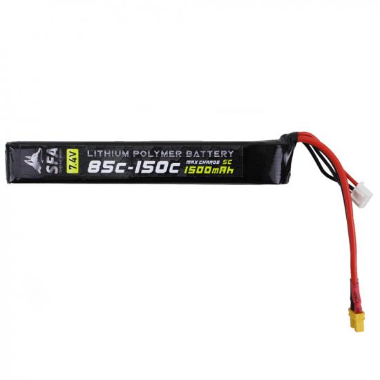 7.4V1500mAh 85C-150C スリムタイプ XT30Uコネクタ