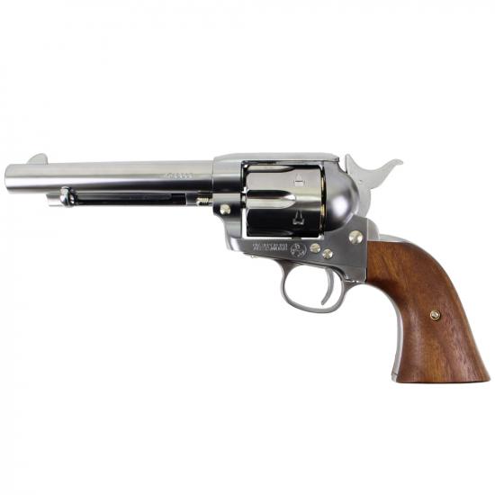 Single Action Army.45 Artillary シルバーABS 木製グリップ仕様