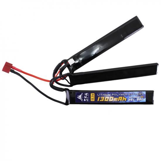 11.1V1300mAh 25C-50C セパレートタイプ T字コネクタ