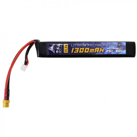 11.1V1300mAh 25C-50C スリムタイプ XT30Uコネクタ