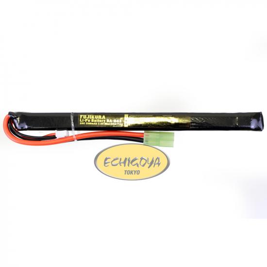リポバッテリー 1100mAh 20C 7.4V スティックタイプ