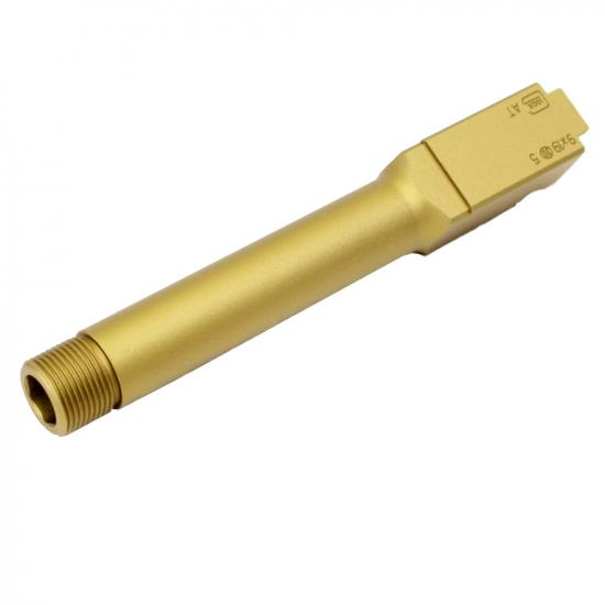 UMAREX GLOCK19GEN4/19X用 ネジ付アルミアウターバレル(14mm逆ネジ)-FDE