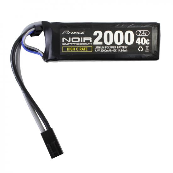 Noir Suppression LiPo 7.4V 2000mAh 40C ミニS互換サイズ
