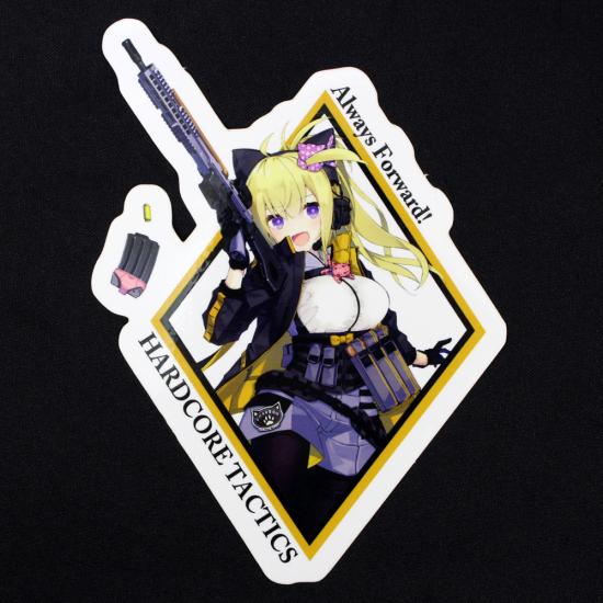 【HARDCORE TACTICS】"Always Foward!!"Nora PVC ステッカー