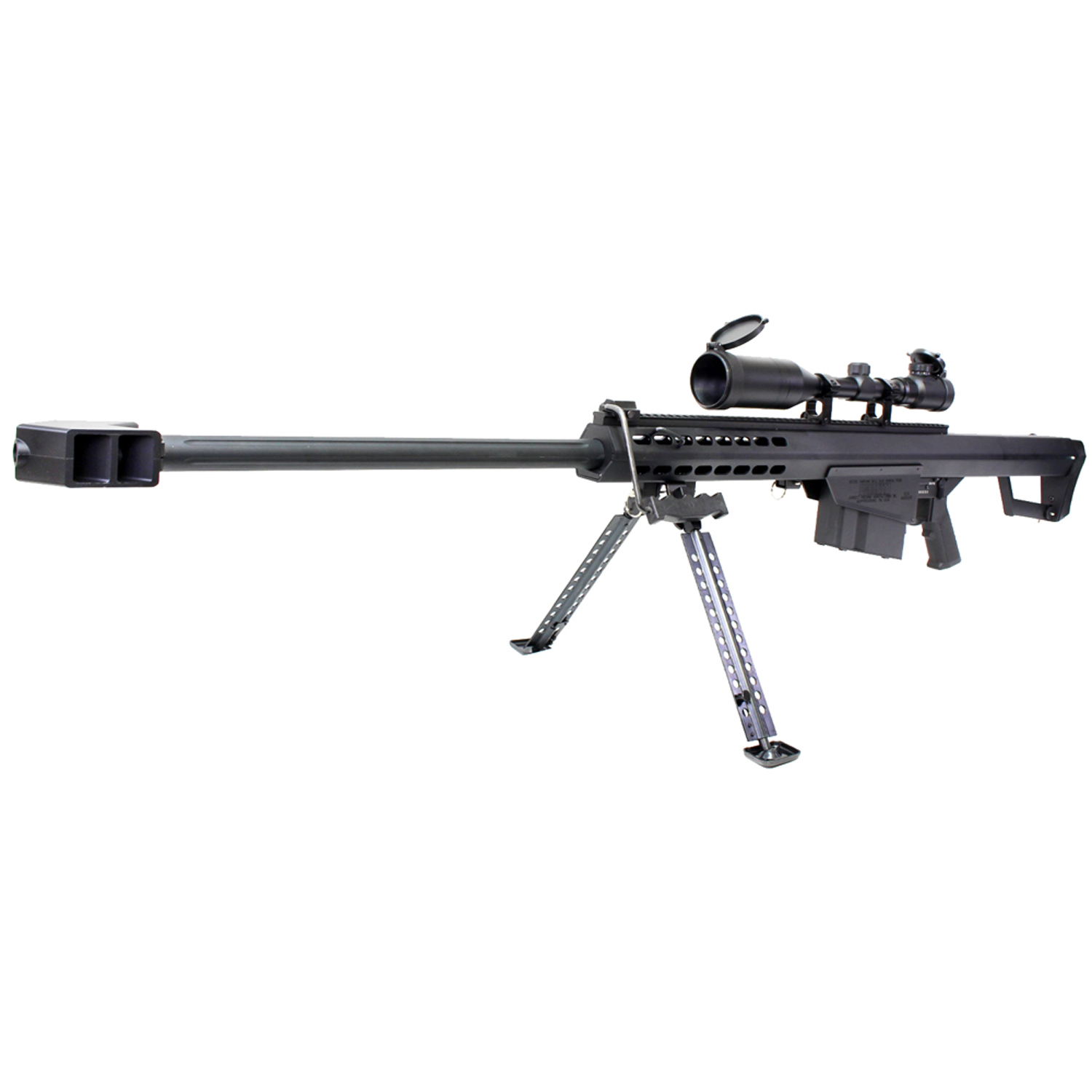 バレットM82A1 (対物ライフル) エアコッキング エアガン スコープセット BARRETT FIREARMS ライセンス刻印ver