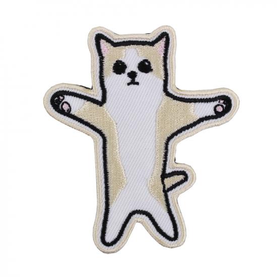 猫ミームパッチ「はっぴー」ベルクロ付き