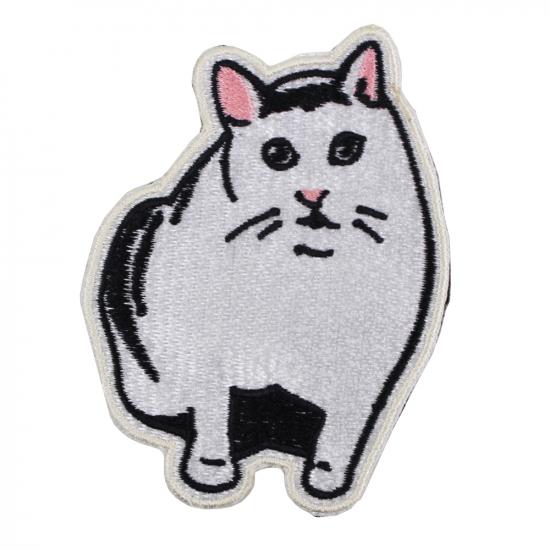 猫ミームパッチ「はぁ猫」ベルクロ付き