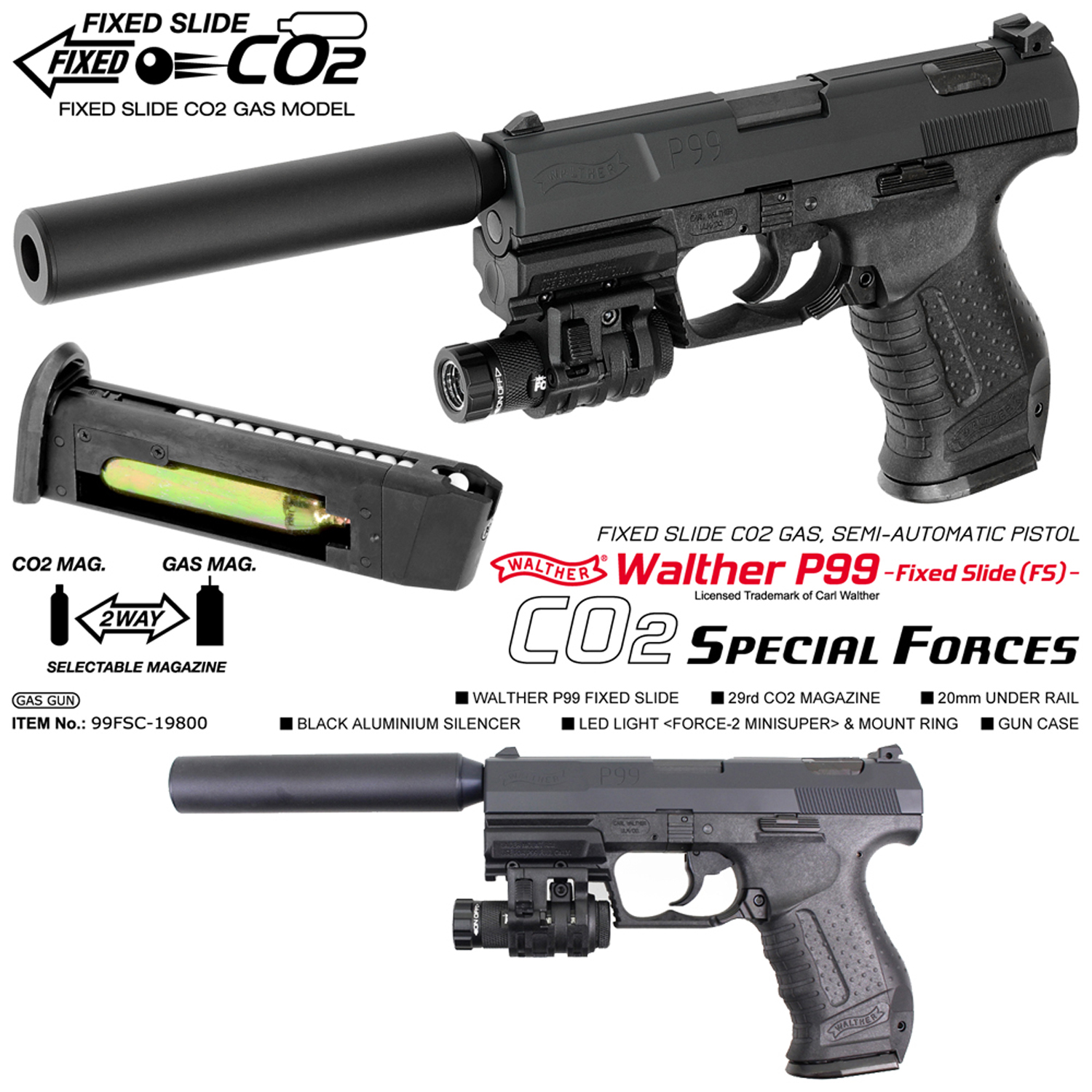 ワルサー P99 FS CO2 Special Force