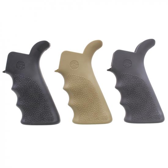AR-15 / M16: OverMolded Rubber Beavertail Grip with Finger Grooves