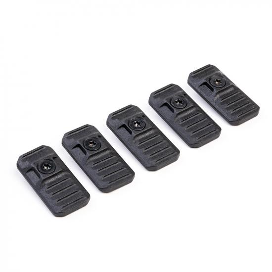 Rail Cover with LINK system for both M-Lok & KeyMod Handguards - 5pcs BK