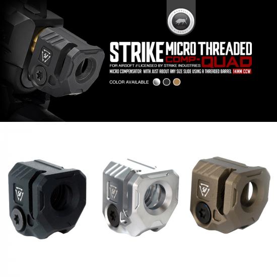 Strike Micro Threaded Comp - QUAD for Airsoft (14mm CCW)