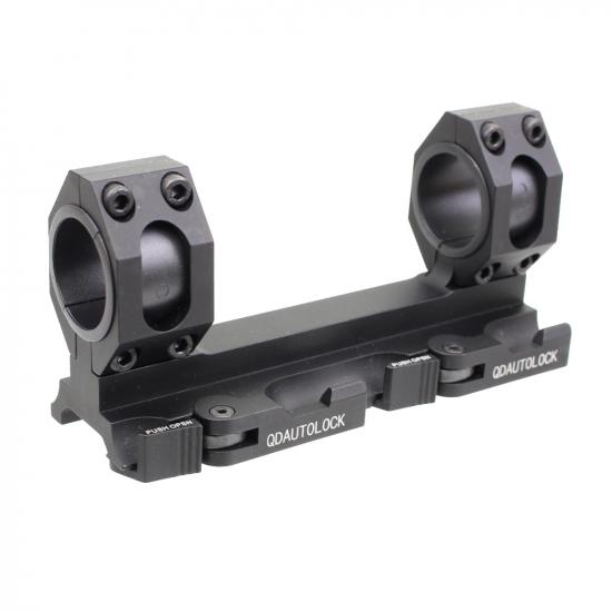 American Defense タイプ 25mm/30mm 径 QD ワンピース スコープマウント BK