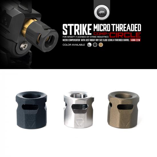 Strike Micro Threaded Comp - CIRCLE for Airsoft (14mm CCW)