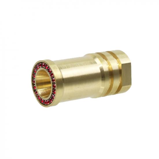 結晶銃口(赤)スワロフスキー ハイダー 14mm 逆ネジ対応
