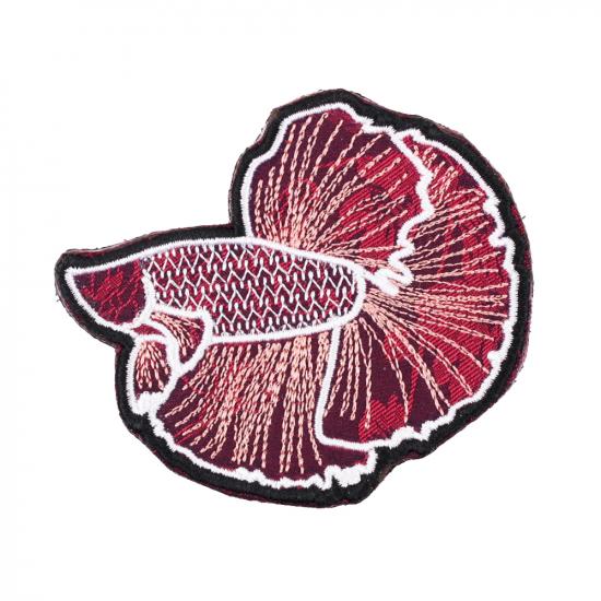 ベトナム布「闘魚」bettaパッチ 赤