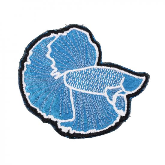 ベトナム布「闘魚」bettaパッチ 青