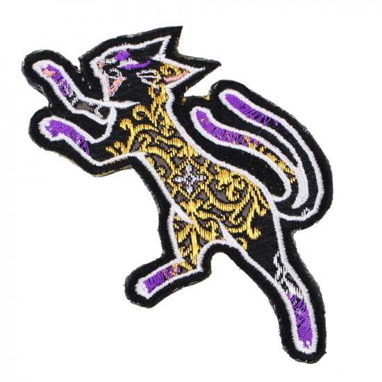 西陣パッチ「猫又」 黒猫